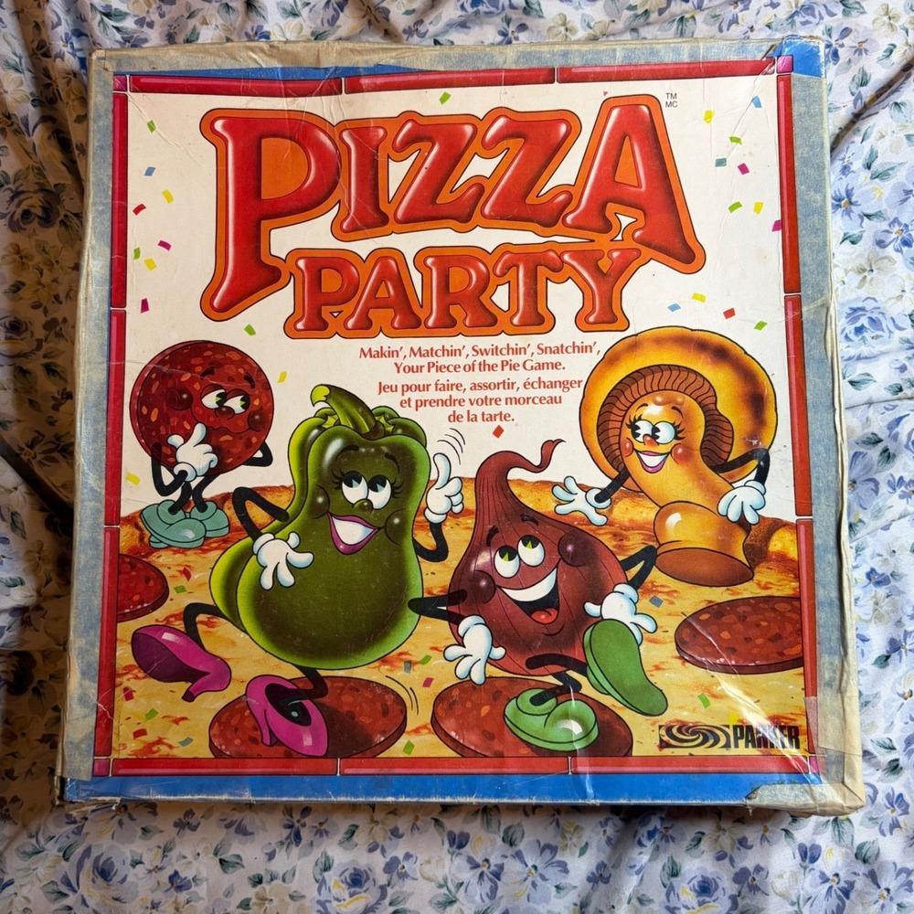 Vintage 1987 Pizza Party Board Game Parker Brothers INCOMPLETE. -READ